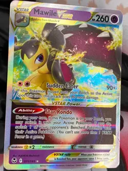 Mawile VSTAR 071/195 English Pokemon TCG Silver Tempest Ultra Rare Full Art - Image 1