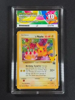 ACE 10 Birthday Pikachu 24 CELEBRATIONS Pokemon Card Classic Collection GEM MINT - Image 1