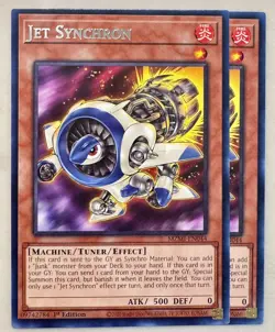 Yugioh! 2x Jet Synchron MZMI-EN044 Rare 1st Ed NM - Image 1