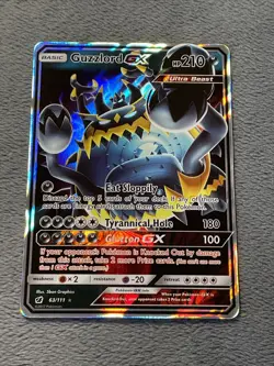 Guzzlord GX 63/111 Crimson Invasion Pokemon Card Full Art Rare Holo NM - Image 1