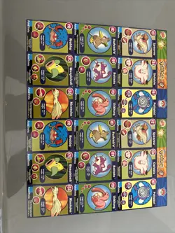POKEMON 1ST MOVIE CARDS 1999 BURGER KING #9 MASTER TRAINER SET UNCUT SHEET 9CARD - Image 1