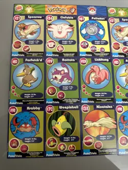 POKEMON 1ST MOVIE CARDS 1999 BURGER KING #9 MASTER TRAINER SET UNCUT SHEET 9CARD - Image 2