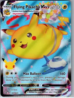 Flying Pikachu VMAX 007/025 Celebrations - Pokemon Card - NM - Image 1