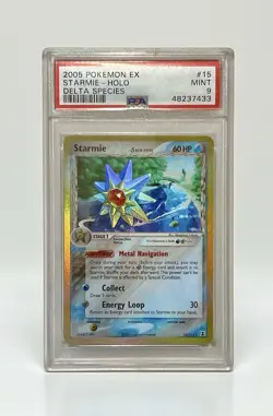 Vintage 2005 Pokemon PSA Mint 9 EX Delta Species Starmie Holo Rare Card 15/113 - Image 1