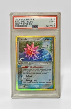Vintage 2005 Pokemon PSA Mint 9 EX Delta Species Starmie Holo Rare Card 15/113 - Image 3