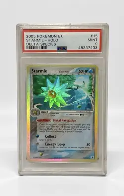 Vintage 2005 Pokemon PSA Mint 9 EX Delta Species Starmie Holo Rare Card 15/113 - Image 5
