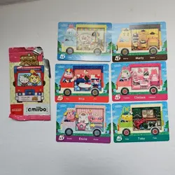 Nintendo amiibo Animal Crossing Sanrio 6 Regular Cards Chai Marty Rilla Toby - Image 2