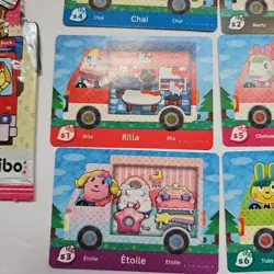 Nintendo amiibo Animal Crossing Sanrio 6 Regular Cards Chai Marty Rilla Toby - Image 4