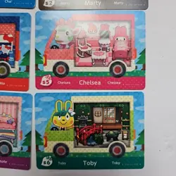 Nintendo amiibo Animal Crossing Sanrio 6 Regular Cards Chai Marty Rilla Toby - Image 5