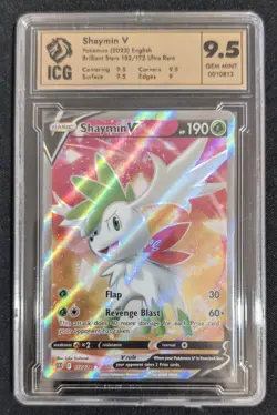 ICG 9.5 Shaymin V Brilliant Stars Holo 152/172 Pokemon Card Graded 2022 - Image 1