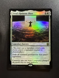 MTG Urza's Ruinous Blast Dominaria Foil Prerelease Promo - Image 1