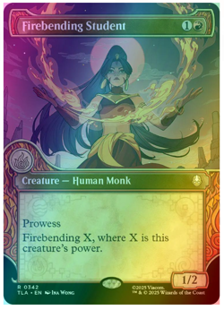 Firebending Student - Foil - Showcase Avatar MTG - Image 1
