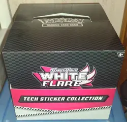 Pokemon TCG Prismatic Evolutions White Tech Sticker Collection Display Box Empty - Image 4