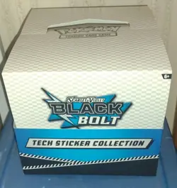 Pokemon TCG Prismatic Evol Black Bolt Tech Sticker Collection Display Box Empty - Image 1