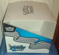 Pokemon TCG Prismatic Evol Black Bolt Tech Sticker Collection Display Box Empty - Image 3