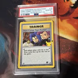 Pokemon Celebrations Here Comes Team Rocket! #15 PSA 10 - Image 1