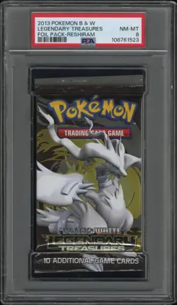 2013 POKEMON INT'L BLACK & WHITE LEGENDARY TREASURES FOIL PACK RESHIRAM - Image 1