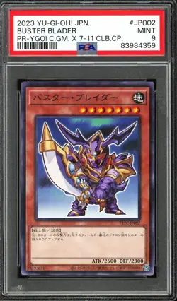 PSA 9 MINT 2023 YU-GI-Oh! Japanese Promo JP002 Buster Blader 7-Eleven Collab - Image 1