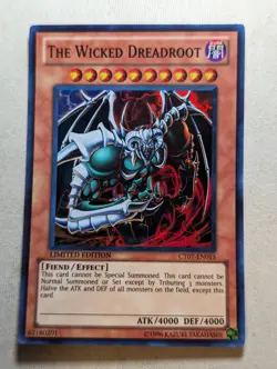 Yugioh The Wicked Dreadroot CT07-EN015 Super Rare VLP - Image 1