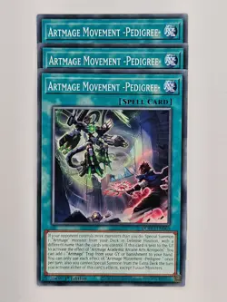 Yu Gi Oh - 3x DOOD-EN060 Artmage Movement -Pedigree- - Common - Image 1