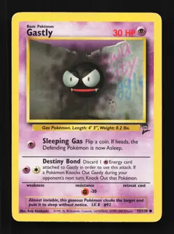 Gastly 75/130 HP Base Set 2 English Pokemon Card TCG - Image 1