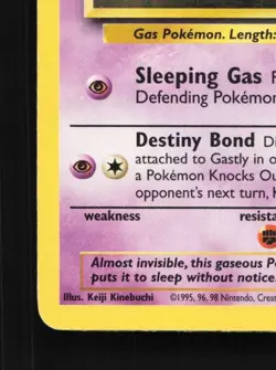 Gastly 75/130 HP Base Set 2 English Pokemon Card TCG - Image 2