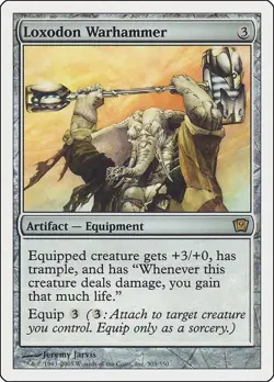Loxodon Warhammer (LP) #303 Ninth Edition MTG Magic The Gathering - Image 1