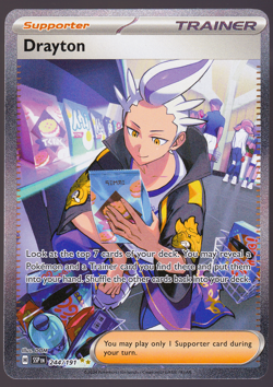 Drayton 244/191 Surging Sparks Holo Pokemon TCG Card 2024 NM - Image 1