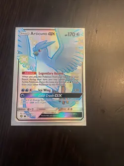Pokemon TCG Articuno GX Hidden Fates Holo Full Art Ultra Rare Card SV54/SV94 - Image 1