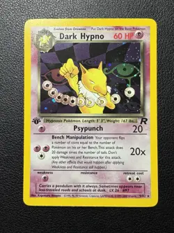 Dark Hypno 9/82 1st Edition Holo 1999-2000 Team Rocket Pokemon Card NM - Image 1