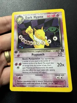 Dark Hypno 9/82 1st Edition Holo 1999-2000 Team Rocket Pokemon Card NM - Image 2
