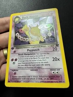 Dark Hypno 9/82 1st Edition Holo 1999-2000 Team Rocket Pokemon Card NM - Image 3
