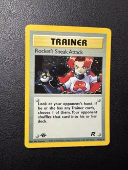 Rocket's Sneak Attack 16/82 1st Edition Holo Team Rocket Pokemon Card TCG NM - Image 1
