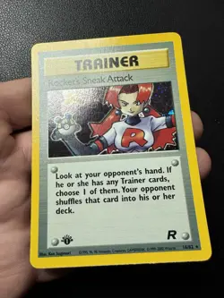 Rocket's Sneak Attack 16/82 1st Edition Holo Team Rocket Pokemon Card TCG NM - Image 2