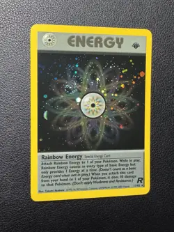 Rainbow Energy 17/82 1st Edition Holo 1999-2000 Team Rocket Pokemon Card TCG NM - Image 1