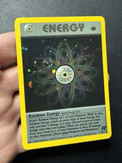 Rainbow Energy 17/82 1st Edition Holo 1999-2000 Team Rocket Pokemon Card TCG NM - Image 2