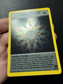 Rainbow Energy 17/82 1st Edition Holo 1999-2000 Team Rocket Pokemon Card TCG NM - Image 3