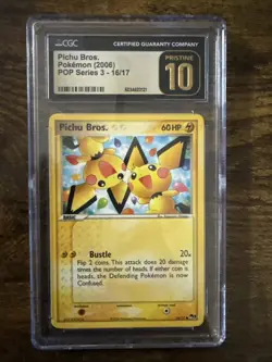 Pokemon Pichu Bros Card Pop Series 3 CGC Pristine 10 - Image 1