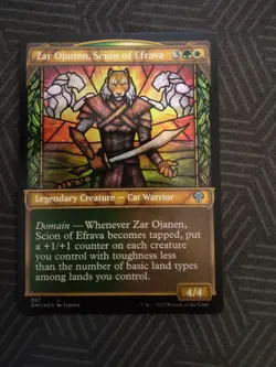 mtg zar ojanen, scion of efrava showcase textured foil 367 dominaria united - Image 1