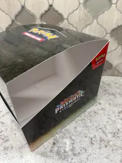 Pokemon TCG: Prismatic Evolutions Tech Sticker Collection Display Box Empty - Image 4
