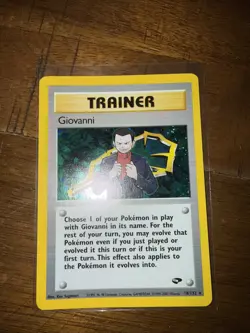 Pokemon TCG NM Giovanni Holo Unlimited Gym Challenge 18/132 - Image 1