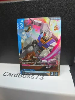 Gundam Card Game GD01-001 LR Gundam RX-78-2 English TCG Nm/Mt - Image 1