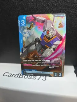 Gundam Card Game GD01-001 LR Gundam RX-78-2 English TCG Nm/Mt - Image 3