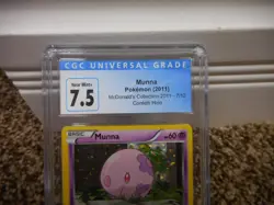 Munna McDonald's Collection 2011 cgc 7.5 Confetti Holo 7/12 psa card Pokemon ccg - Image 2