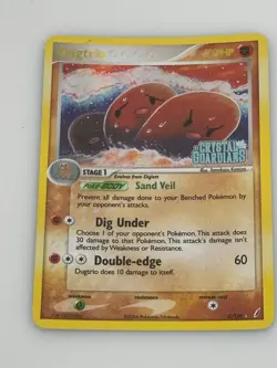 Dugtrio Reverse Holo 5/100 Crystal Guardians Stamped Pokemon 2006 LP Card - Image 1