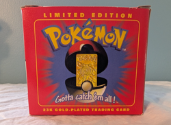 Pokemon Poliwhirl 23K Gold Plated Card Burger King 1999 Factory Seald - Image 4