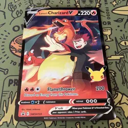 JUMBO Lance’s Charizard V Card SWSH133 Pokemon Celebrations - Image 1