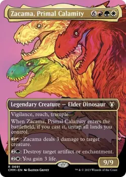 MTG English Zacama, Primal Calamity (Borderless) NM Foil Commander Masters - Image 1