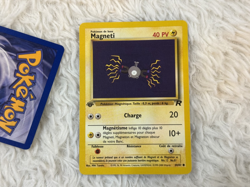 FRENCH Pokemon Card "MAGNETI" First Edition 2000 Team Rocket Common 60/82 LP - Image 1
