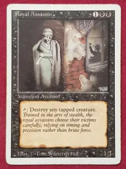 Magic The Gathering REVISED EDITION ROYAL ASSASSIN black card MTG - Image 1